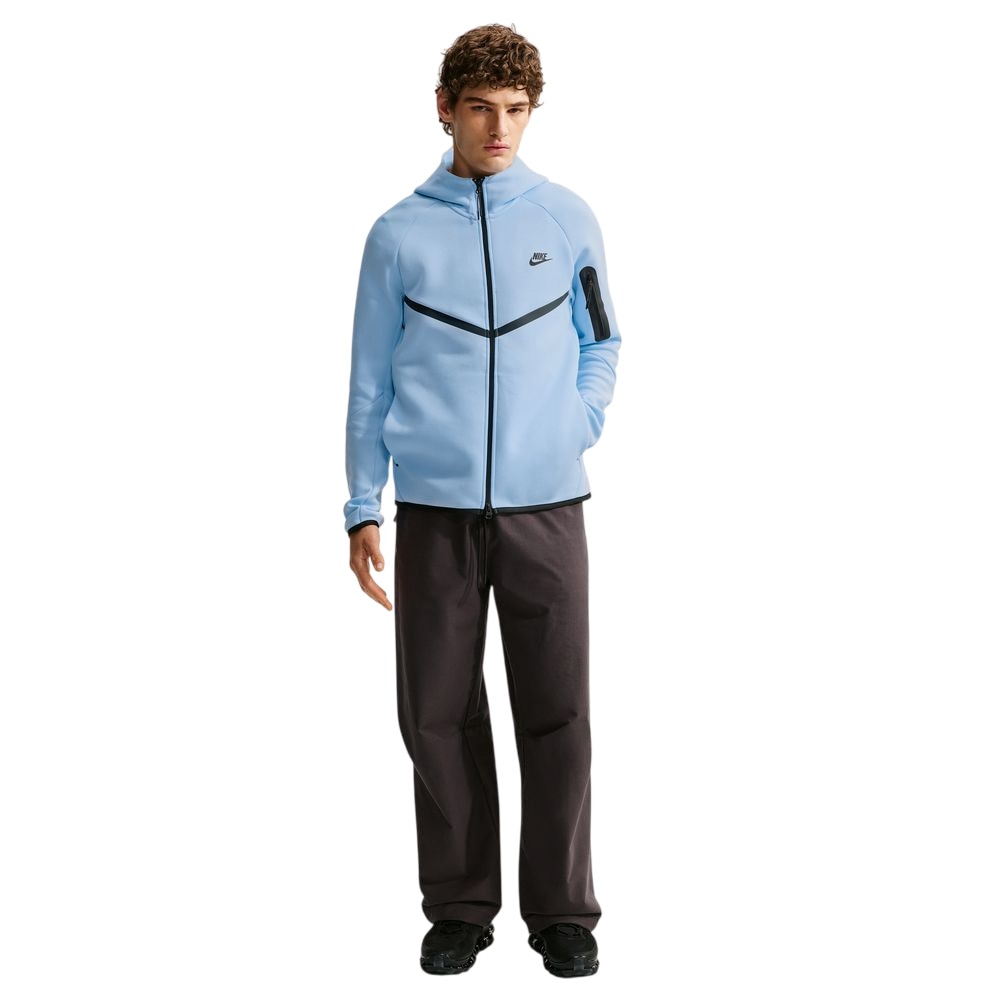 Nike Sportswear Tech Fleece Full-Zip Windrunner Hettegenser Lyseblå/Sort