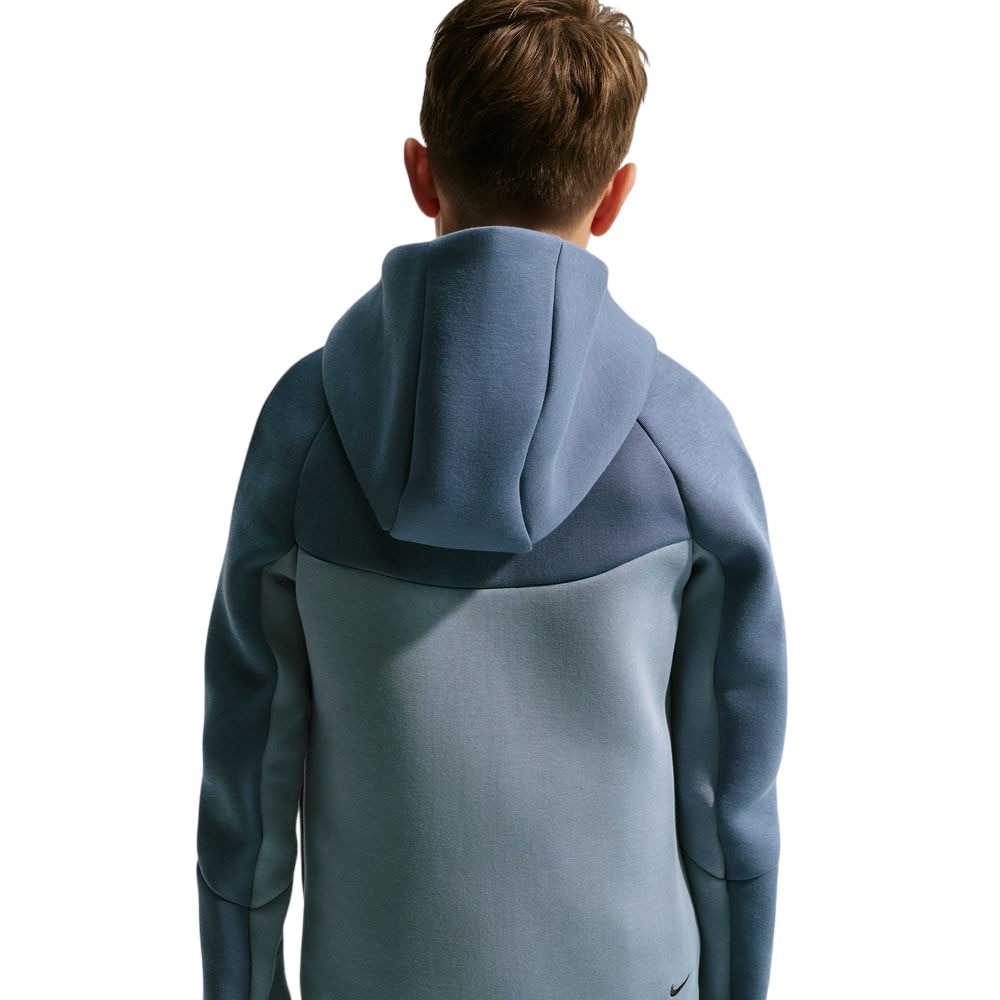 Nike Sportswear Tech Fleece Full-Zip Hettegenser Barn Blå/Grå/Sort