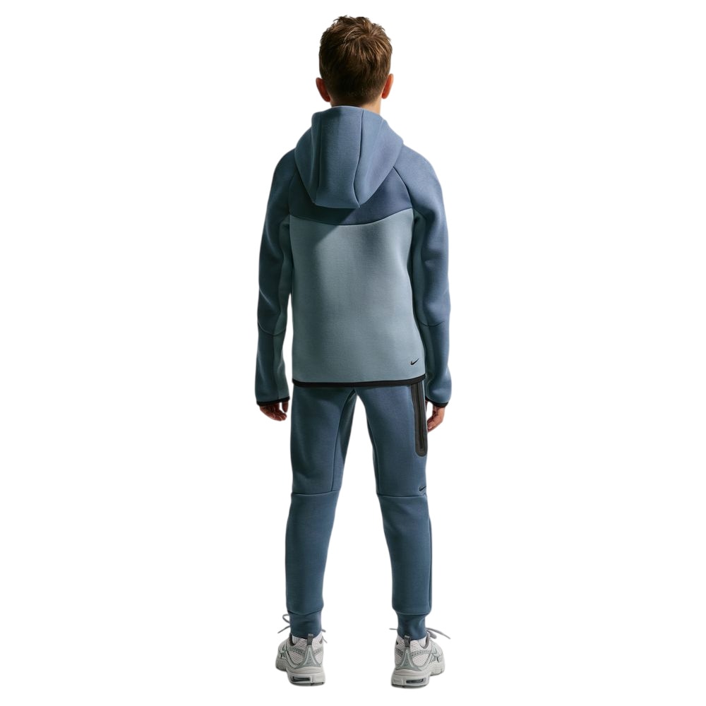 Nike Sportswear Tech Fleece Full-Zip Hettegenser Barn Blå/Grå/Sort