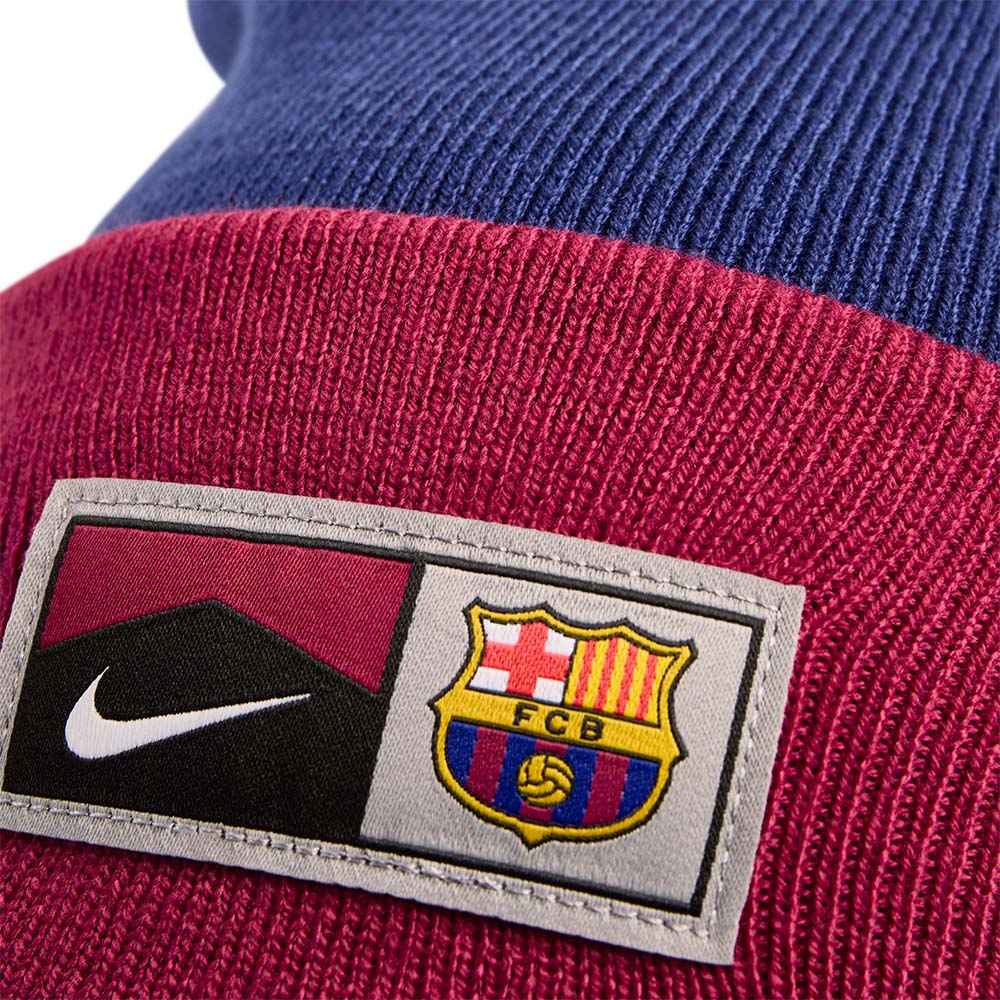 Nike FC Barcelona Dri-FIT Peak Beanie 26/27 Marine/Rød