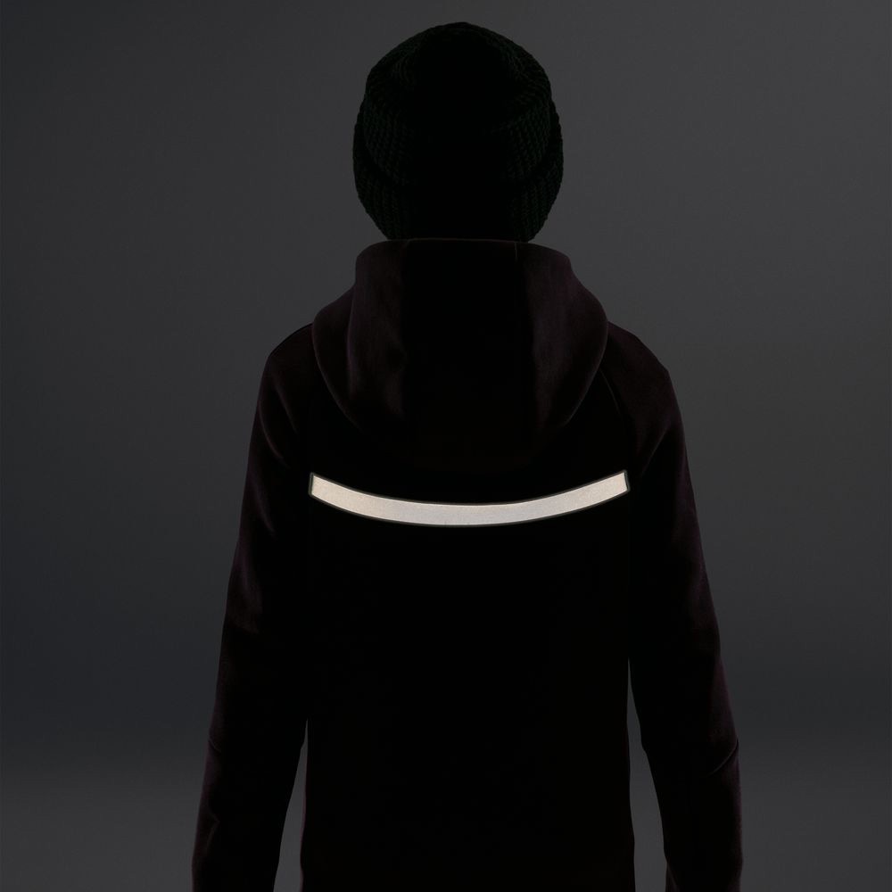 Nike Sportswear FC Barcelona Tech Fleece Full-Zip Hettegenser Reflective Barn Burgunder/Sølv