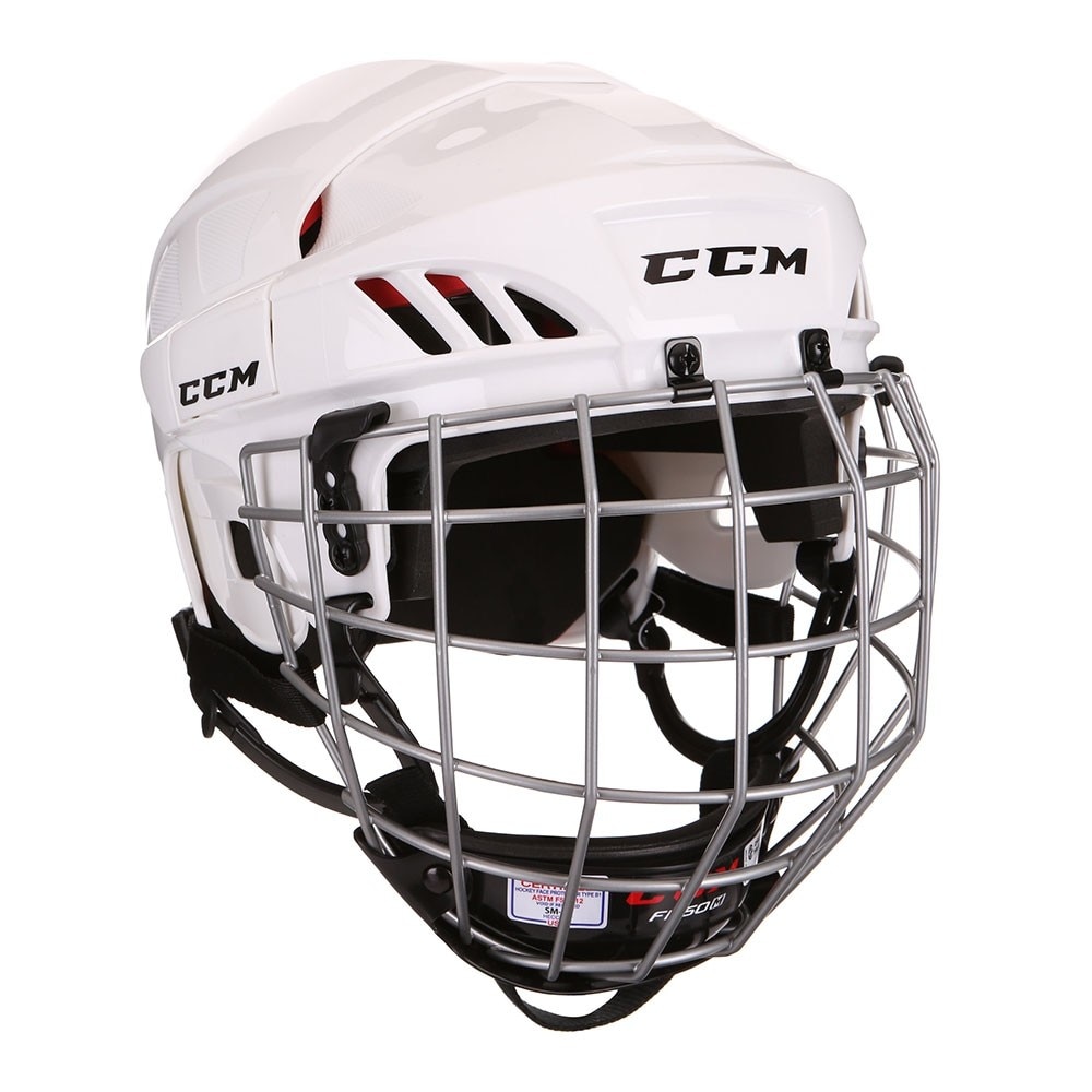 Ccm 50 Combo Hockeyhjelm Hvit