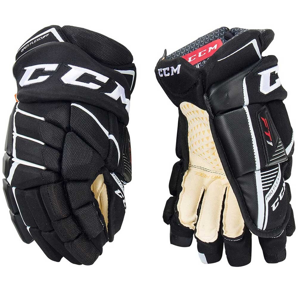 Ccm JetSpeed FT1 Junior Hockeyhanske Svart/Hvit