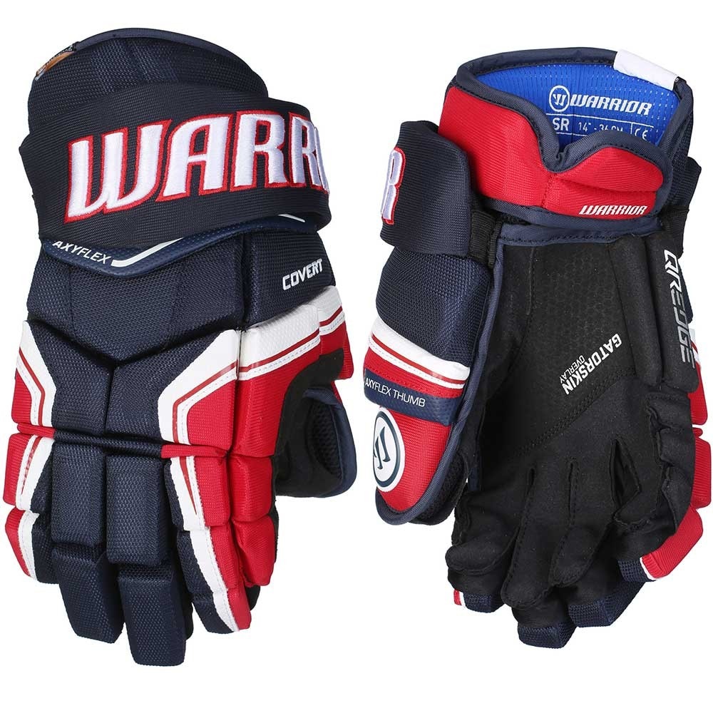 Warrior Covert QRE Junior Hockeyhanske Marine/Rød/Hvit