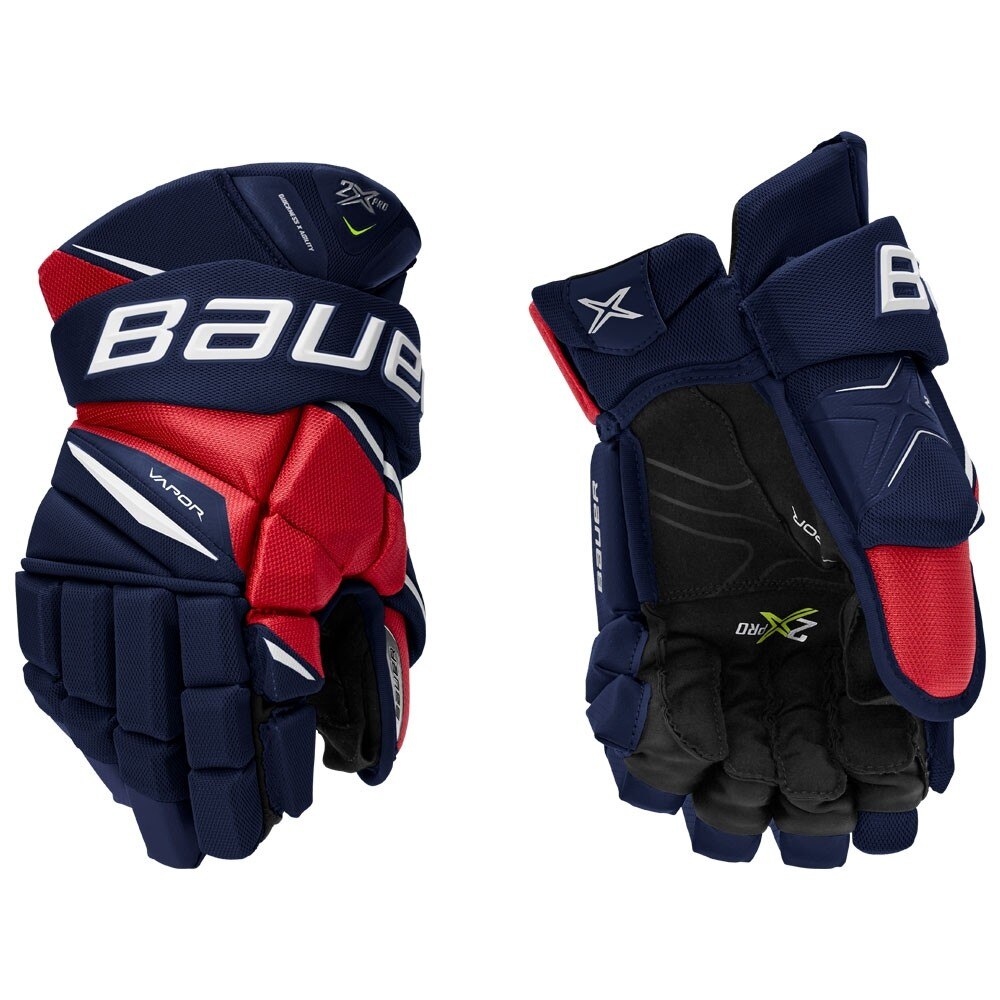 Bauer Vapor 2X PRO Hockeyhanske Marine/rød/hvit