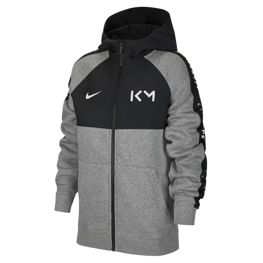 Nike Mbappé Hybrid Hoodie Hettegenser Barn Grå