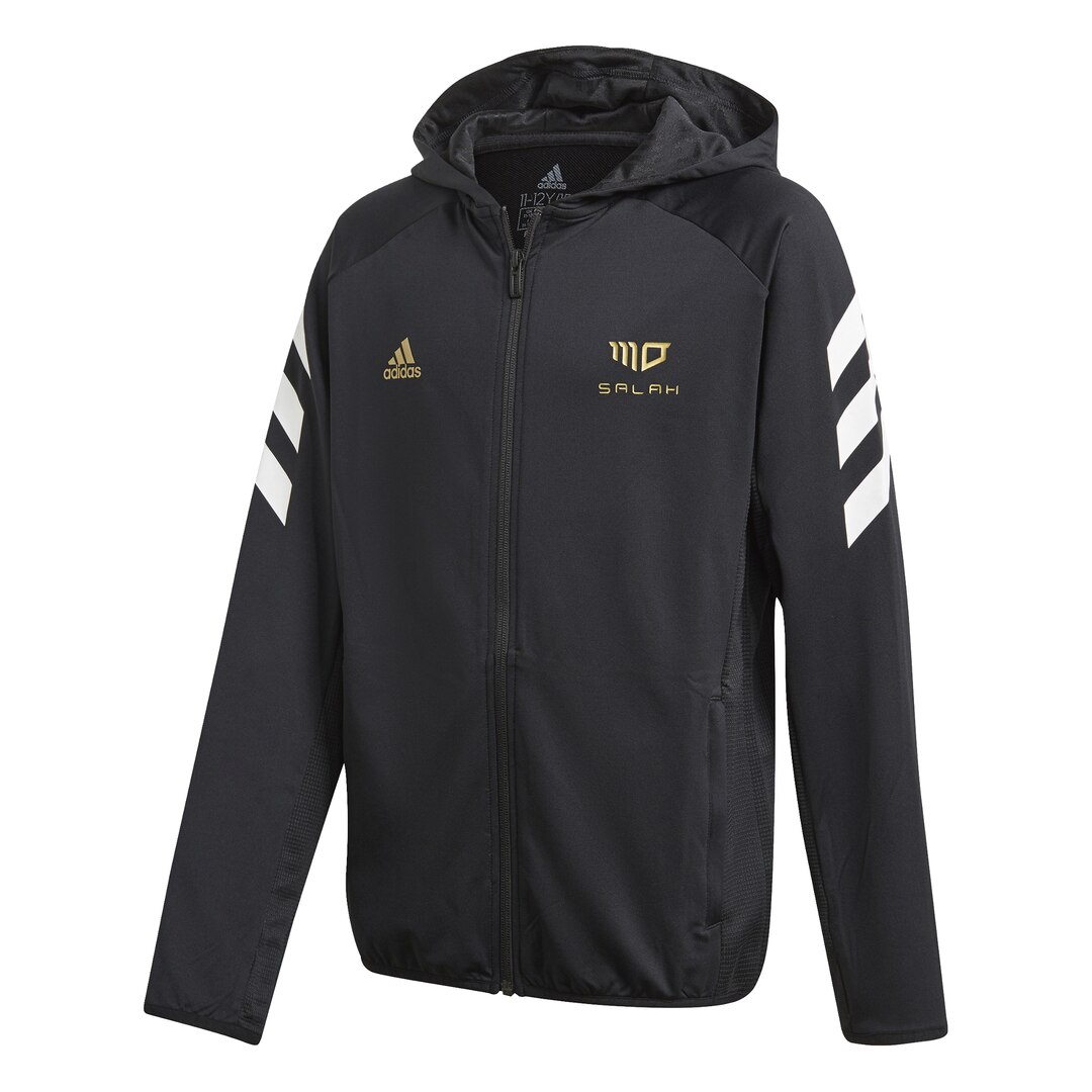 Adidas Salah Football-Inspired FullZip Hettegenser Barn Sort