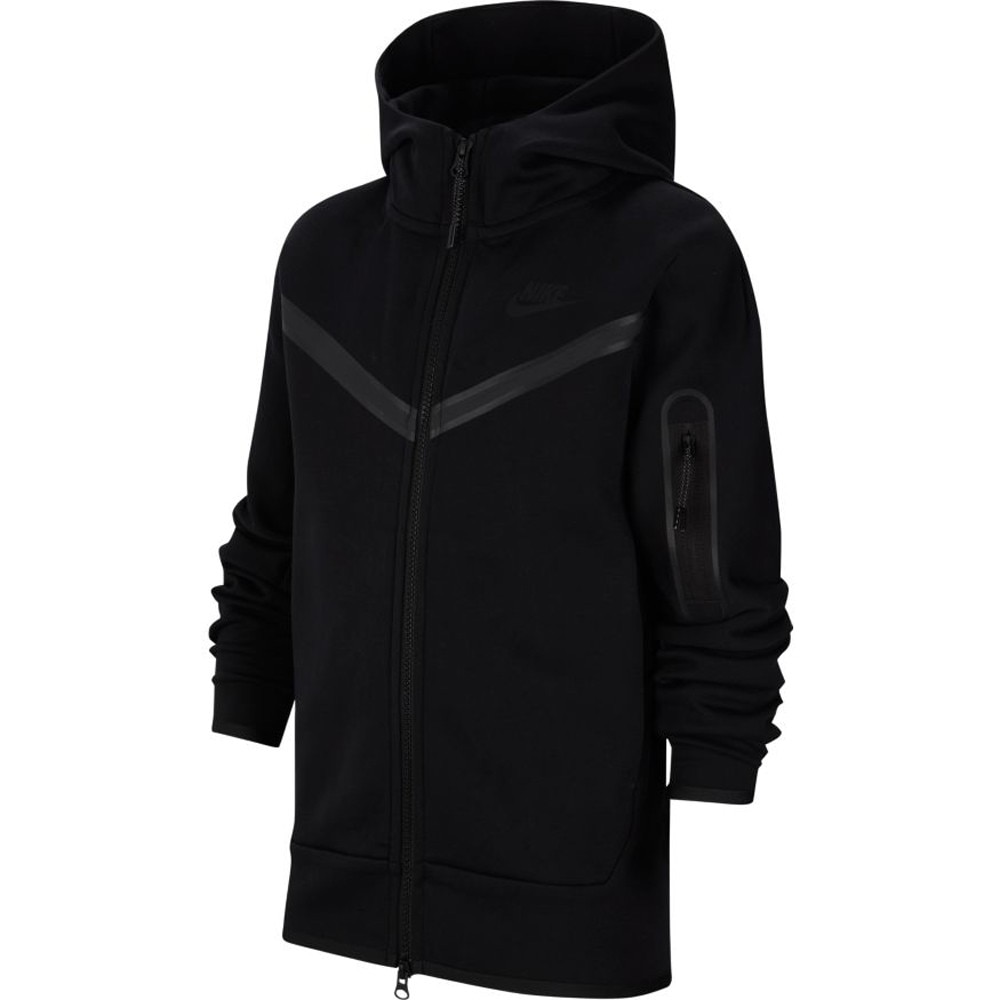 Nike Tech Fleece Hettegenser Barn Sort