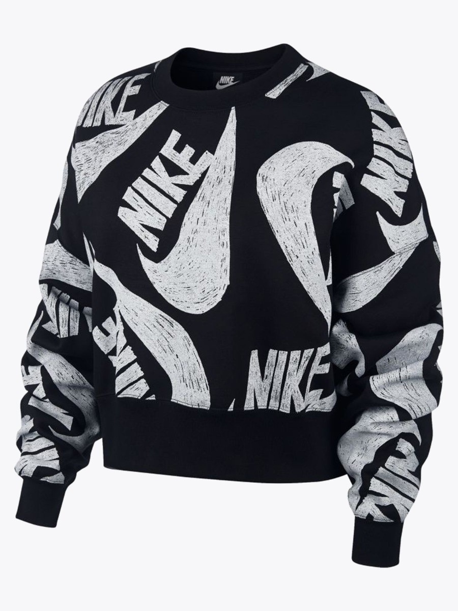 Nike Icon Clash Crew Fritidsgenser Dame Sort