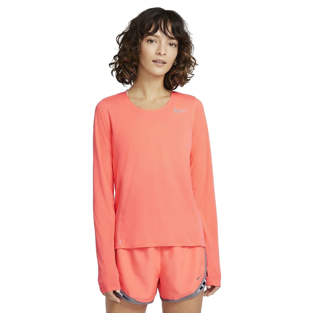 Nike City Sleek Langermet Løpetrøye Dame Mango