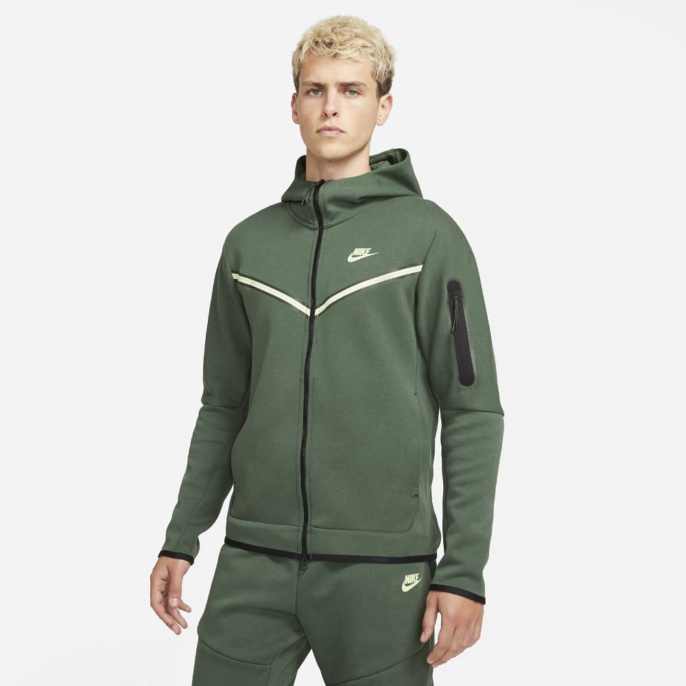 Nike Tech Fleece FullZip Hettegenser Grønn