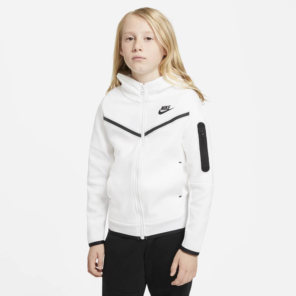 Nike Tech Fleece Hettegenser Barn Hvit