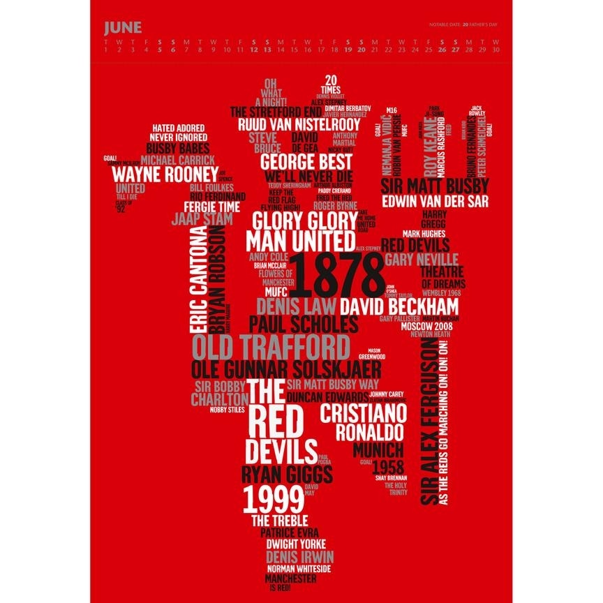 Official Product Manchester United Kalender 2021 Deluxe A3