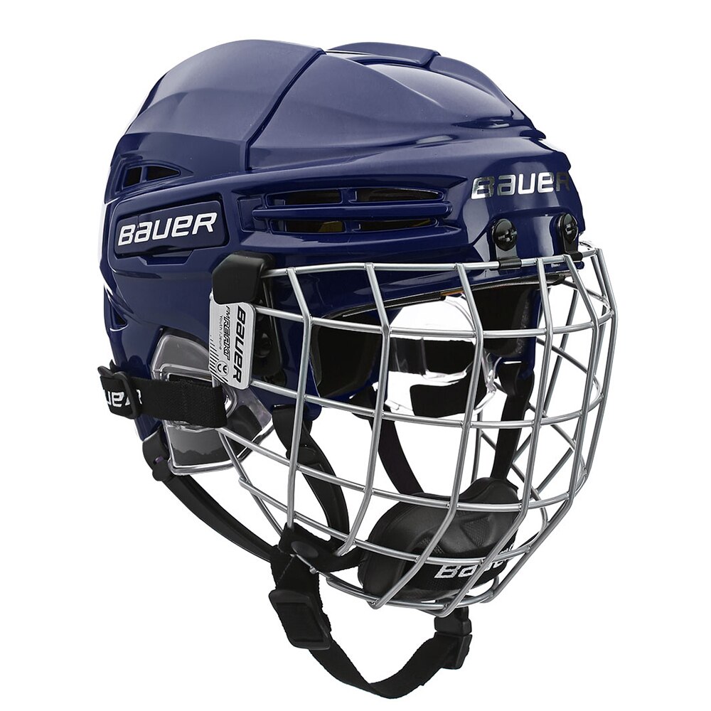 Bauer RE-AKT 100 Barn Combo Hockeyhjelm Marine