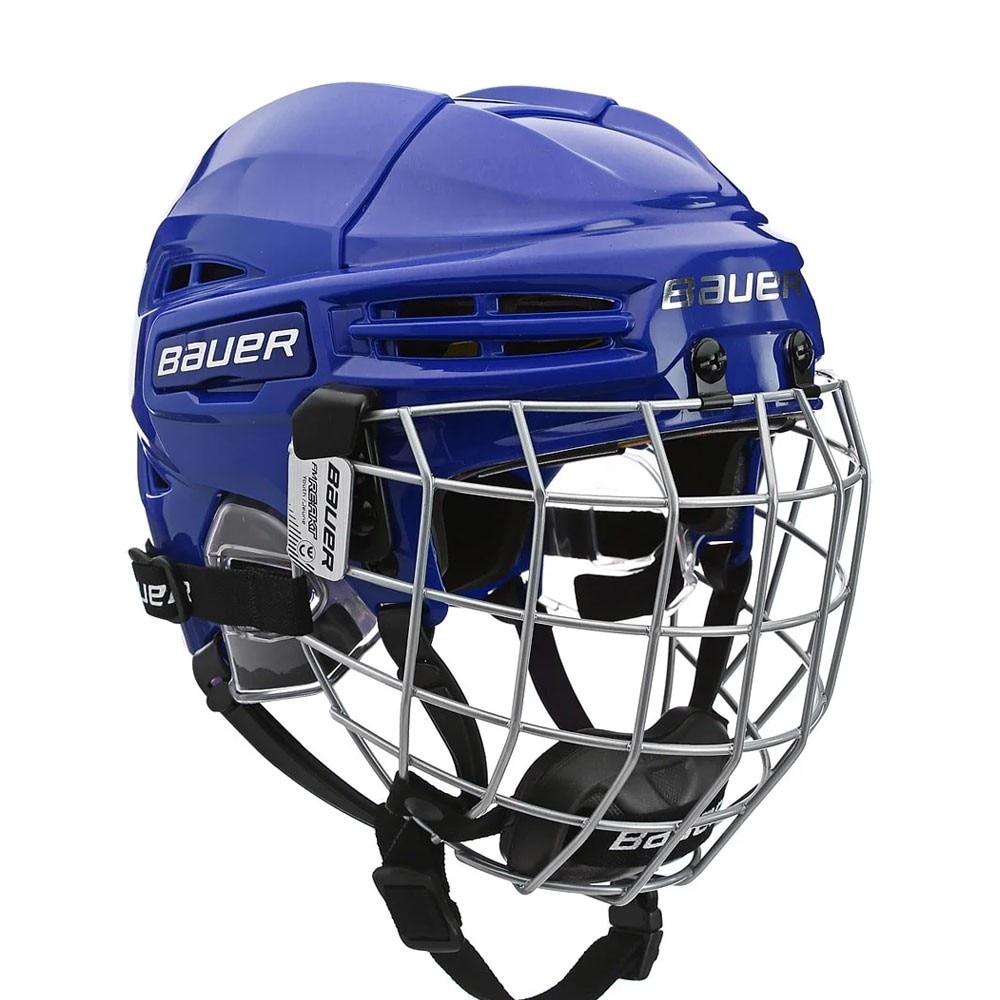 Bauer RE-AKT 100 Barn Combo Hockeyhjelm Blå