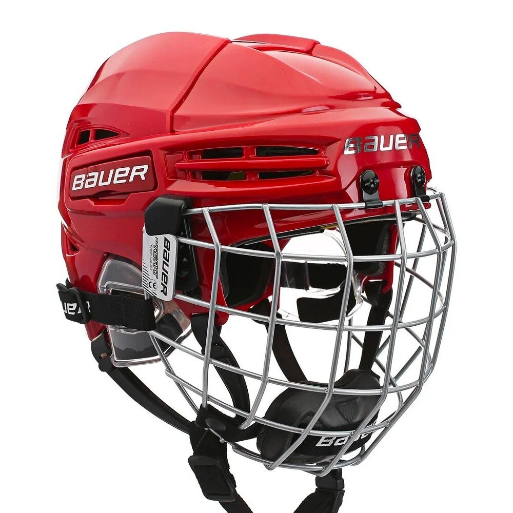 Bauer RE-AKT 100 Barn Combo Hockeyhjelm Rød