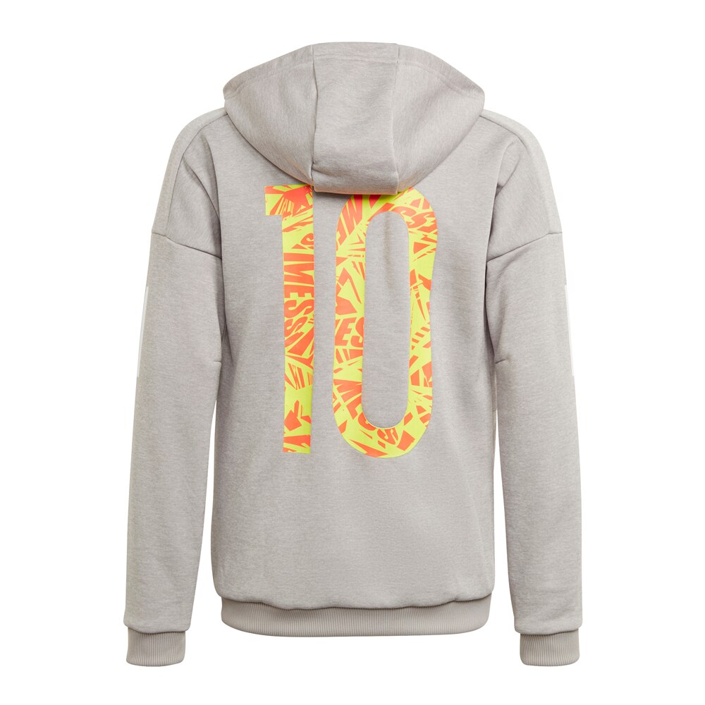 Adidas Messi FullZip Hoodie Hettegenser Barn Grå