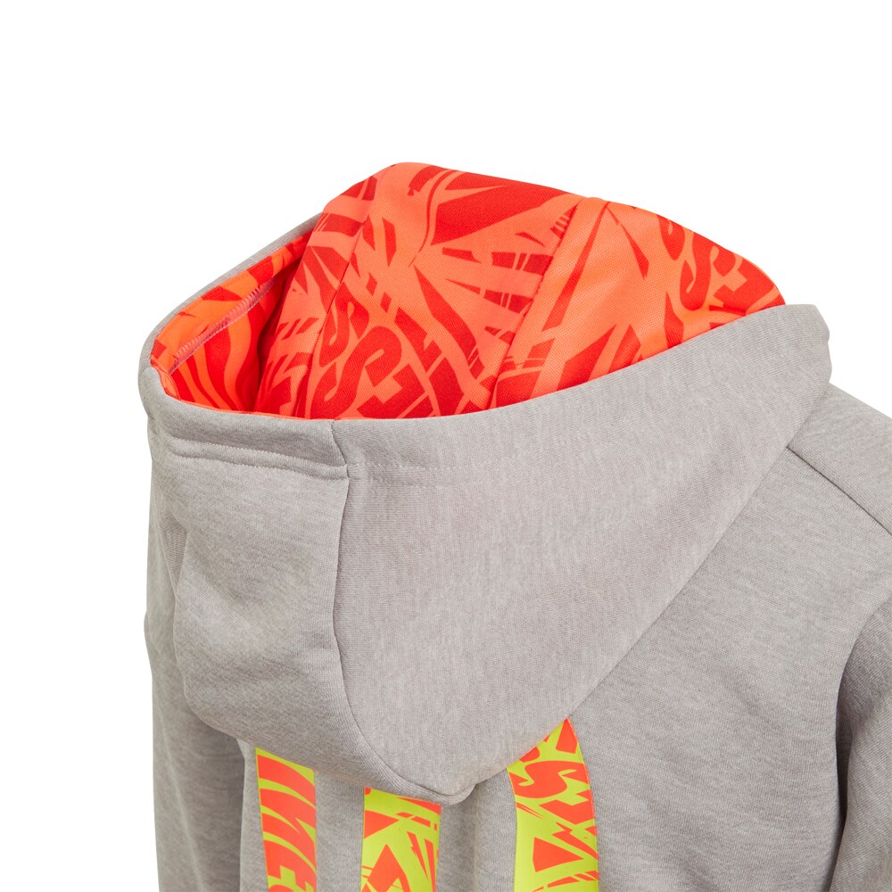 Adidas Messi FullZip Hoodie Hettegenser Barn Grå