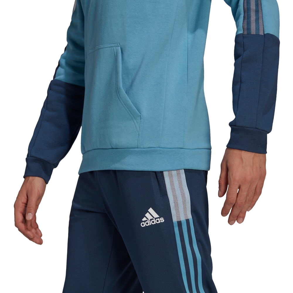 Adidas House of Tiro 21 Sweat Hoodie Hettegenser Lyseblå