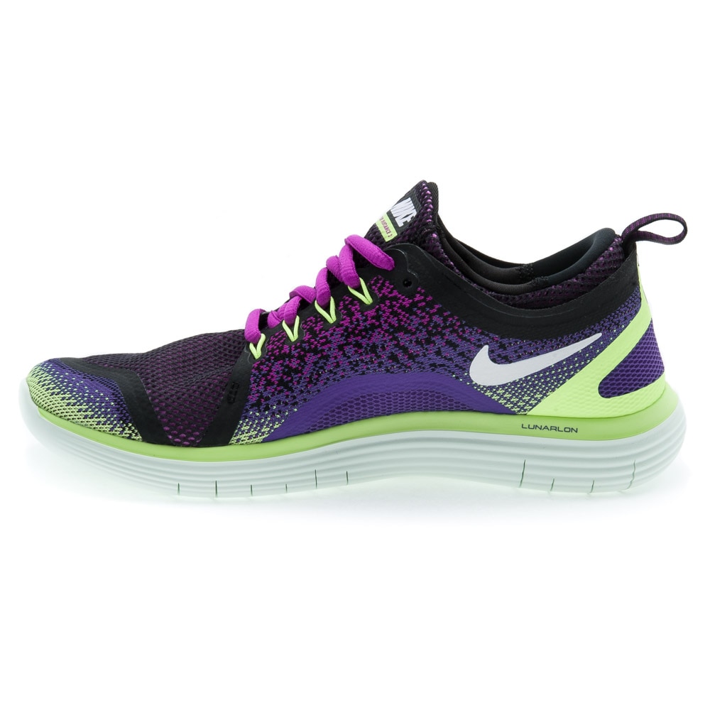 Nike Free Run Distance Joggesko Dame Lilla/Volt