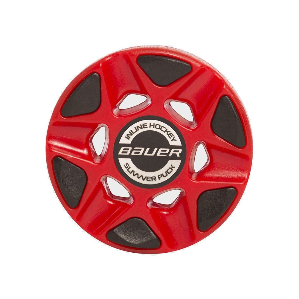 Bauer Slivvver Inline Street Hockey Puck Rød