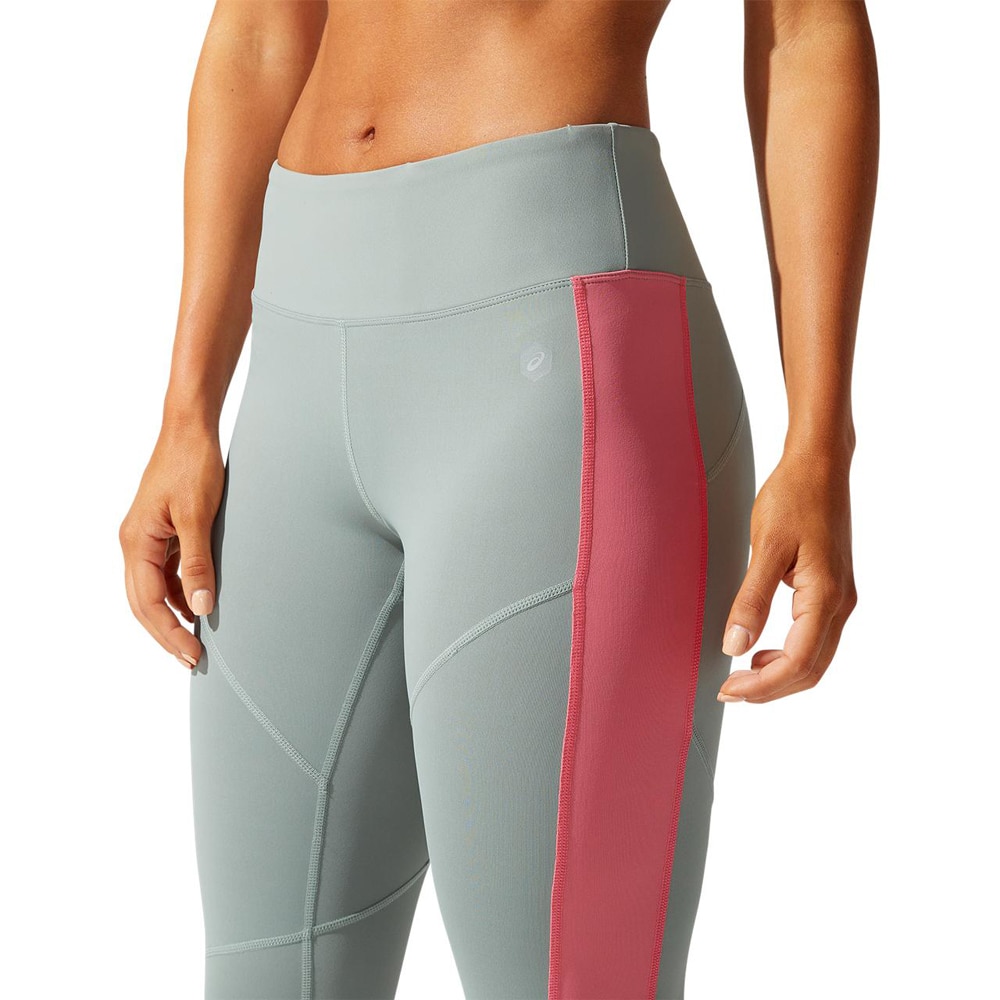 Asics Color Block Cropped Tights 2 Dame Grå/Rosa