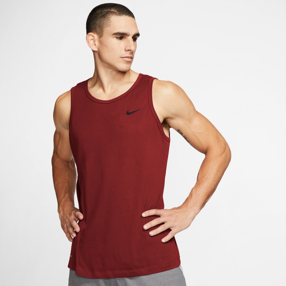 Nike Dri-Fit Tank Singlet Herre Burgunder