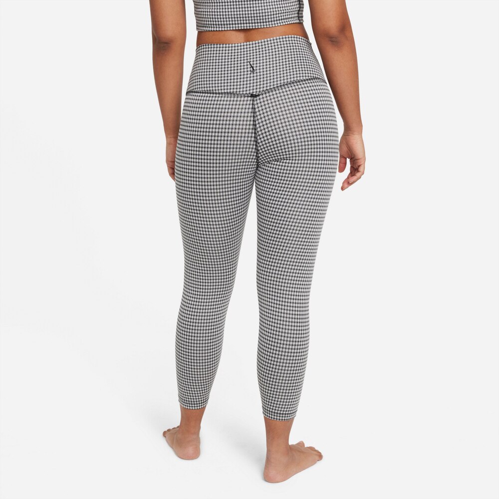 Nike Gingham Crop Tights Dame Grå