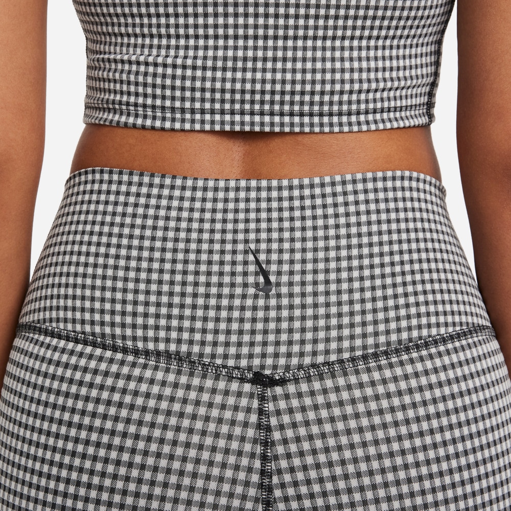 Nike Gingham Crop Tights Dame Grå