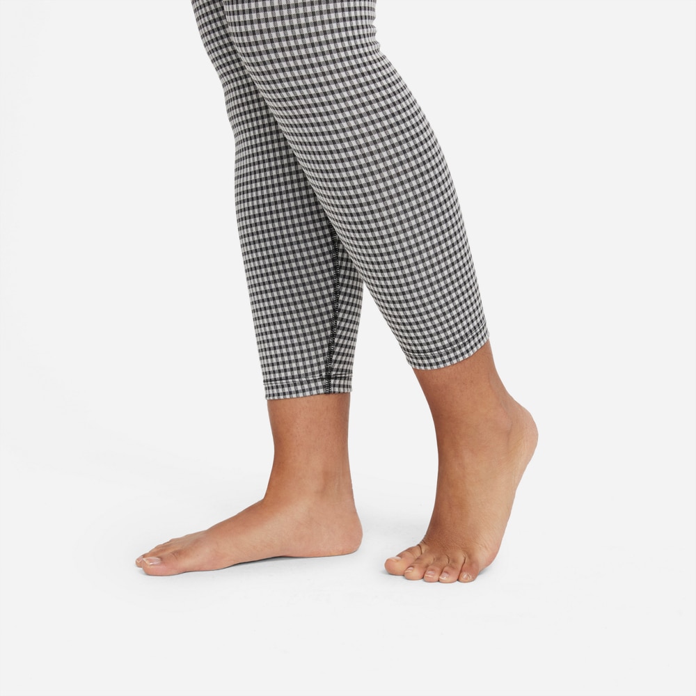 Nike Gingham Crop Tights Dame Grå