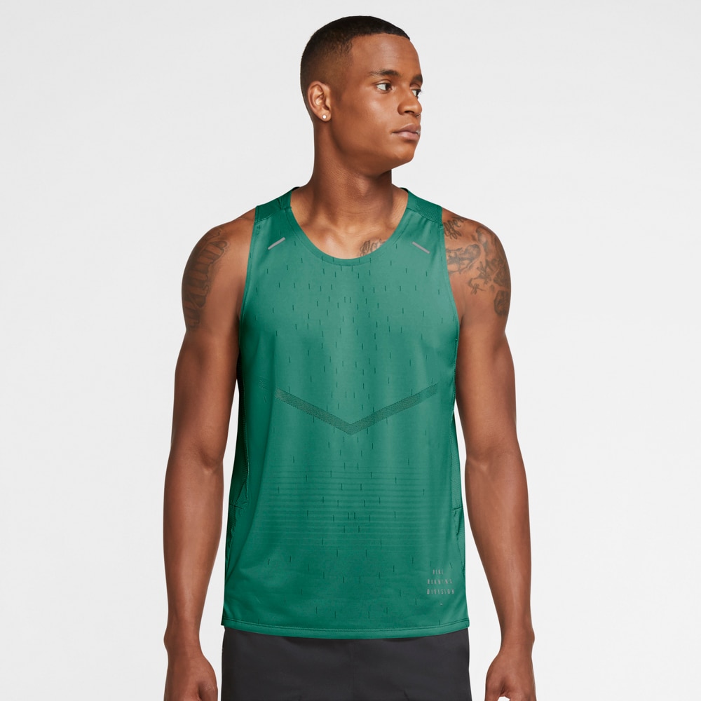 Nike Run Division Rise 365 Tank Singlet Herre Grønn