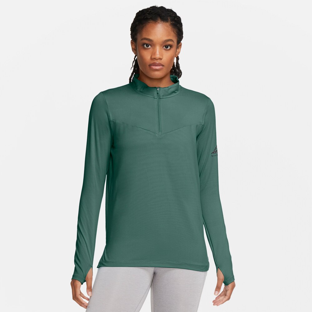 Nike Element Trail Midlayer Løpegenser Dame Grønn