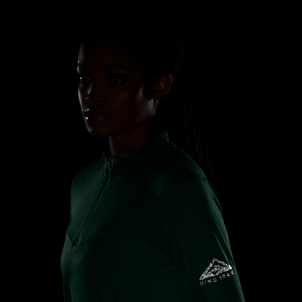 Nike Element Trail Midlayer Løpegenser Dame Grønn