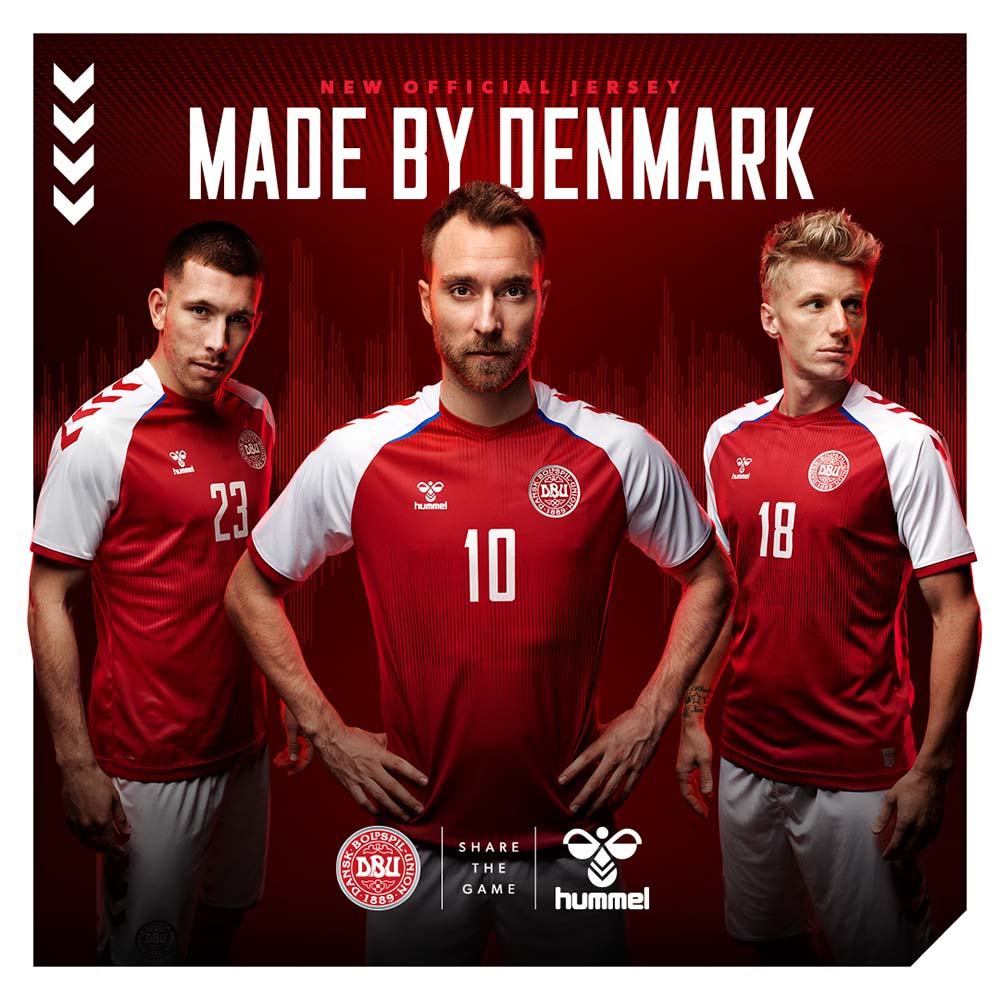 Hummel Danmark Fotballdrakt EM 2021 Hjemme