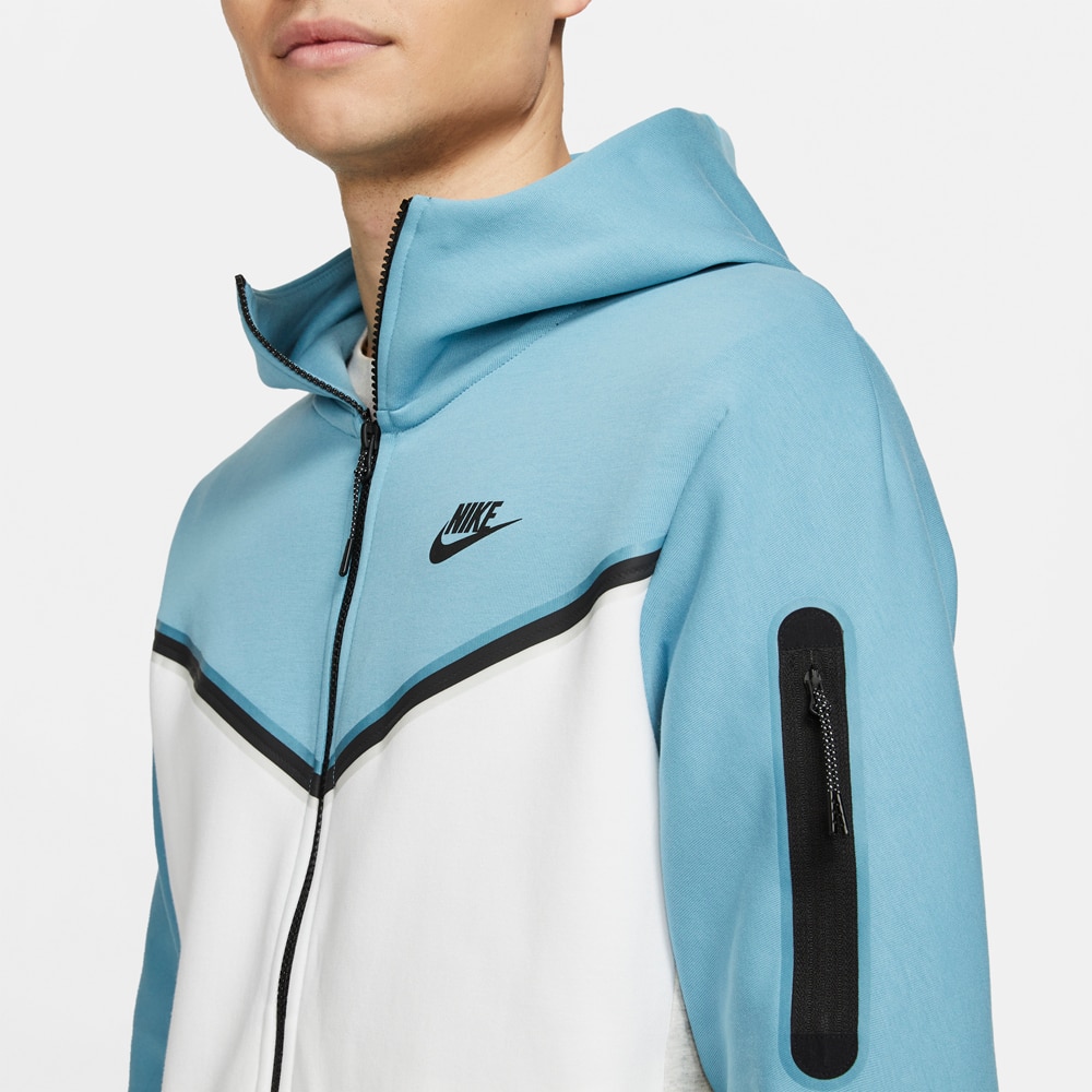 Nike Tech Fleece FullZip Hettegenser Hvit/Blå