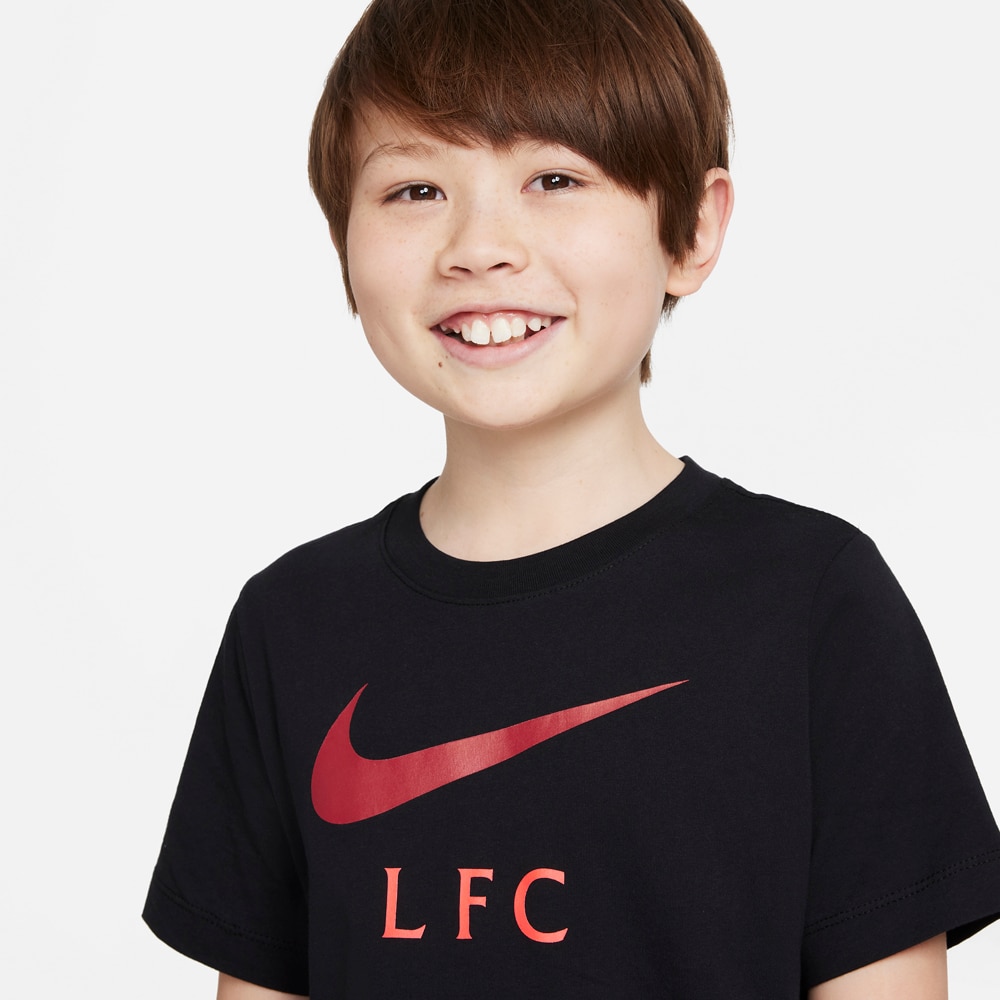 Nike Liverpool FC Swoosh Club T-Skjorte Barn Sort
