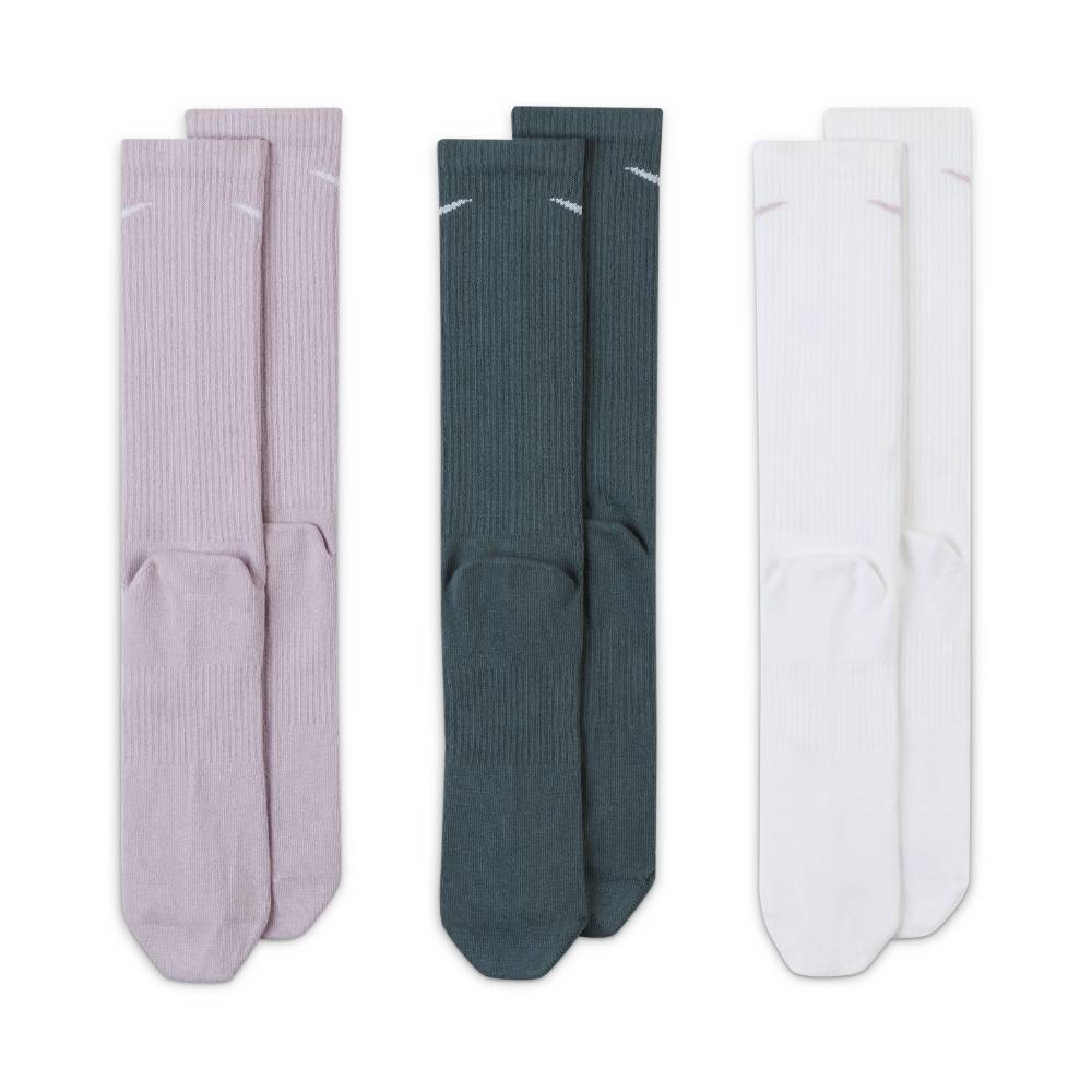 Nike Everyday Lightweight Plus Crew Sokker 3-Pack Rosa/Grønn/Hvit