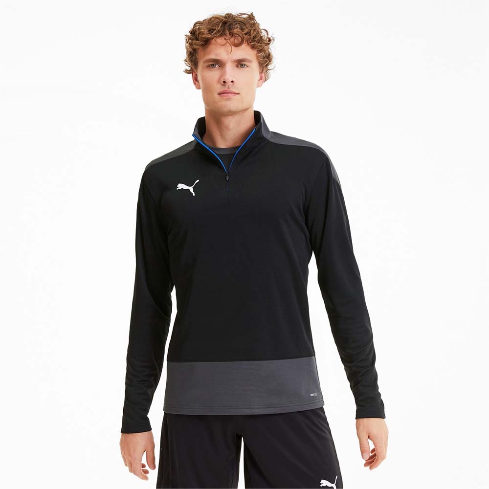 Puma teamGOAL 1/4 Zip Fotballgenser Sort