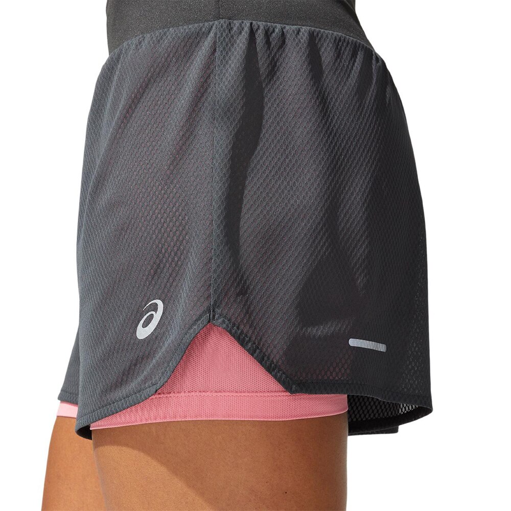 Asics Ventilate 2in1 3,5' Løpeshorts Dame Grå