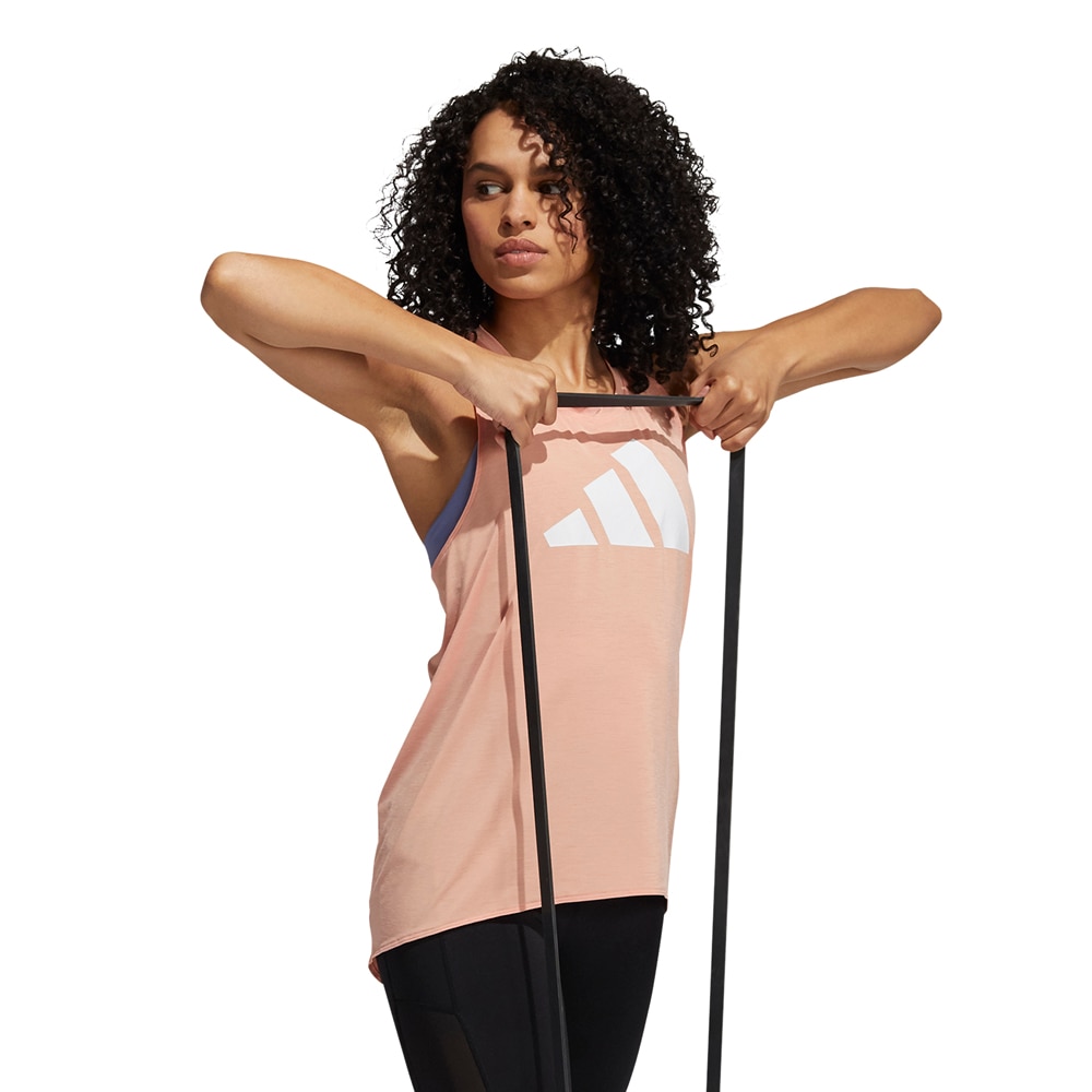 Adidas 3Bar Logo Tank Singlet Dame Rosa