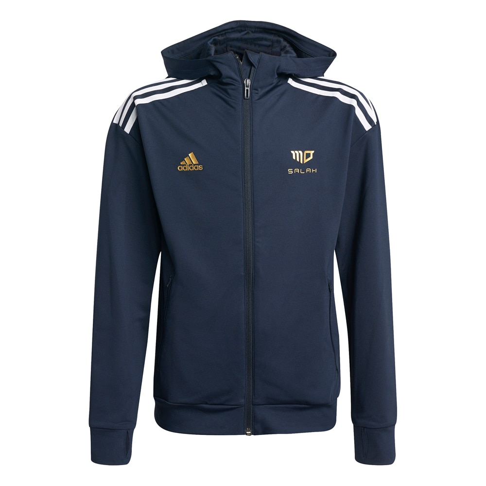 Adidas Salah Fullzip Hoodie Hettegenser Barn Marine