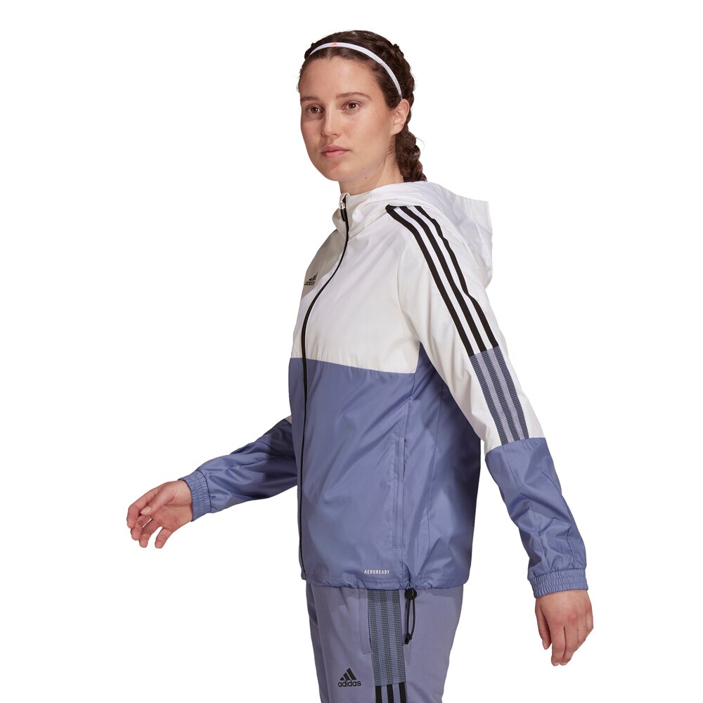 Adidas House of Tiro Windbreaker Jakke Dame Hvit/Blå