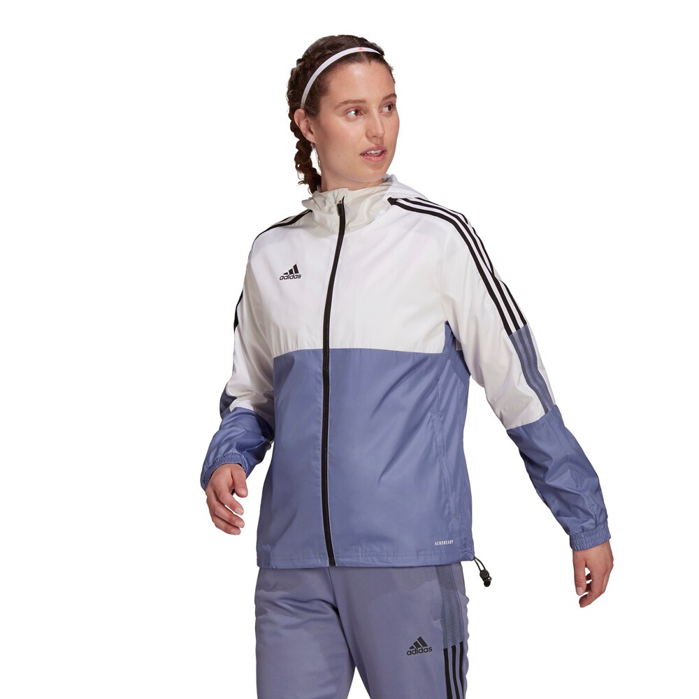 Adidas House of Tiro Windbreaker Jakke Dame Hvit/Blå