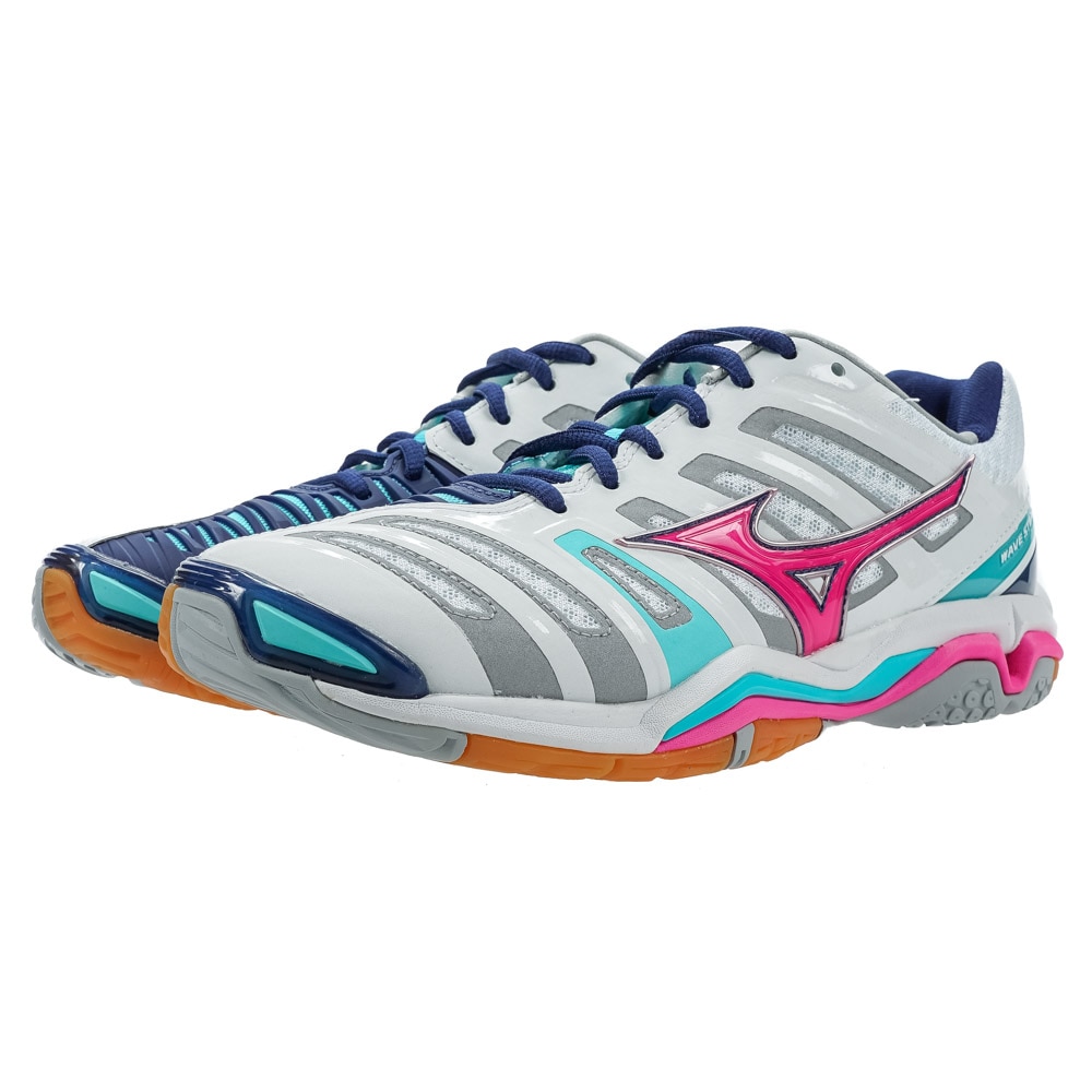 Mizuno Wave Stealth 4 Hallsko Dame Grå/Hvit