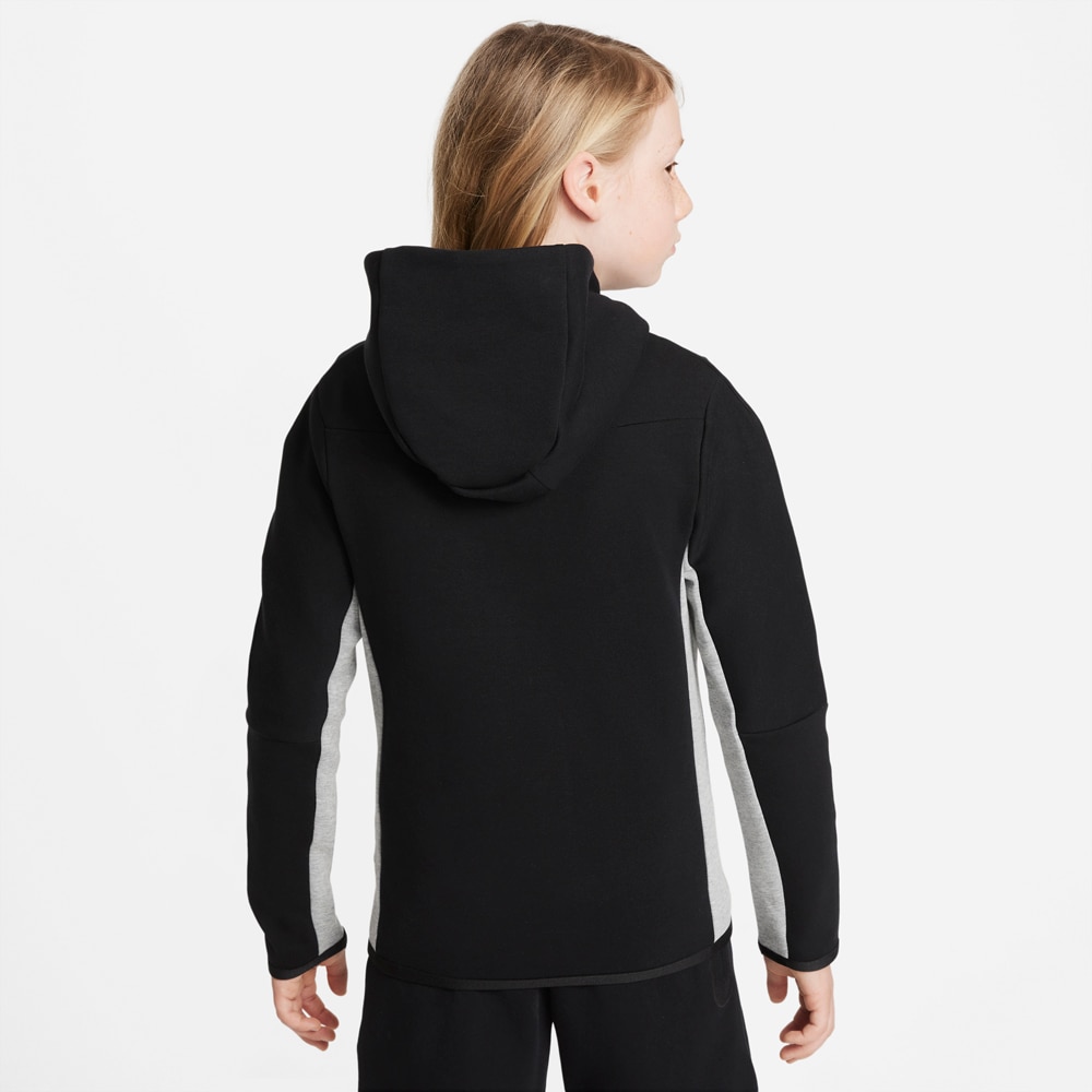 Nike Tech Fleece Hettegenser Barn Grå/Sort