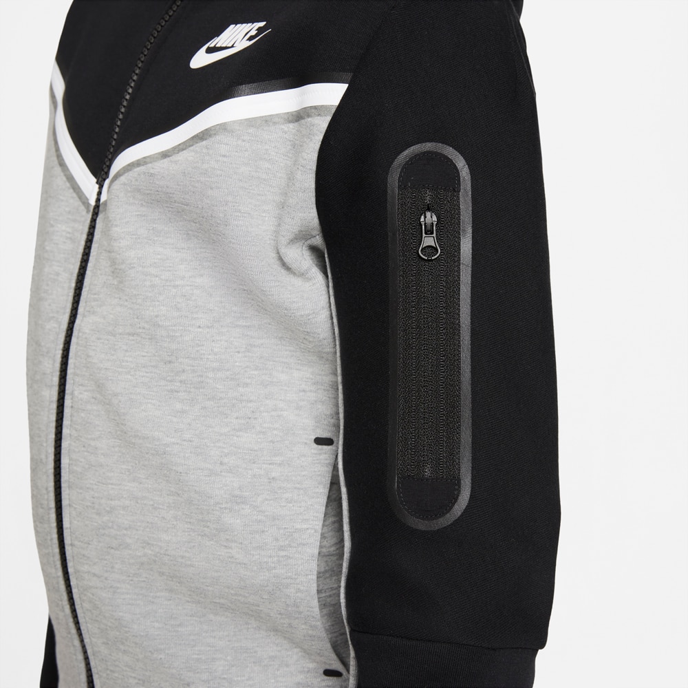 Nike Tech Fleece Hettegenser Barn Grå/Sort