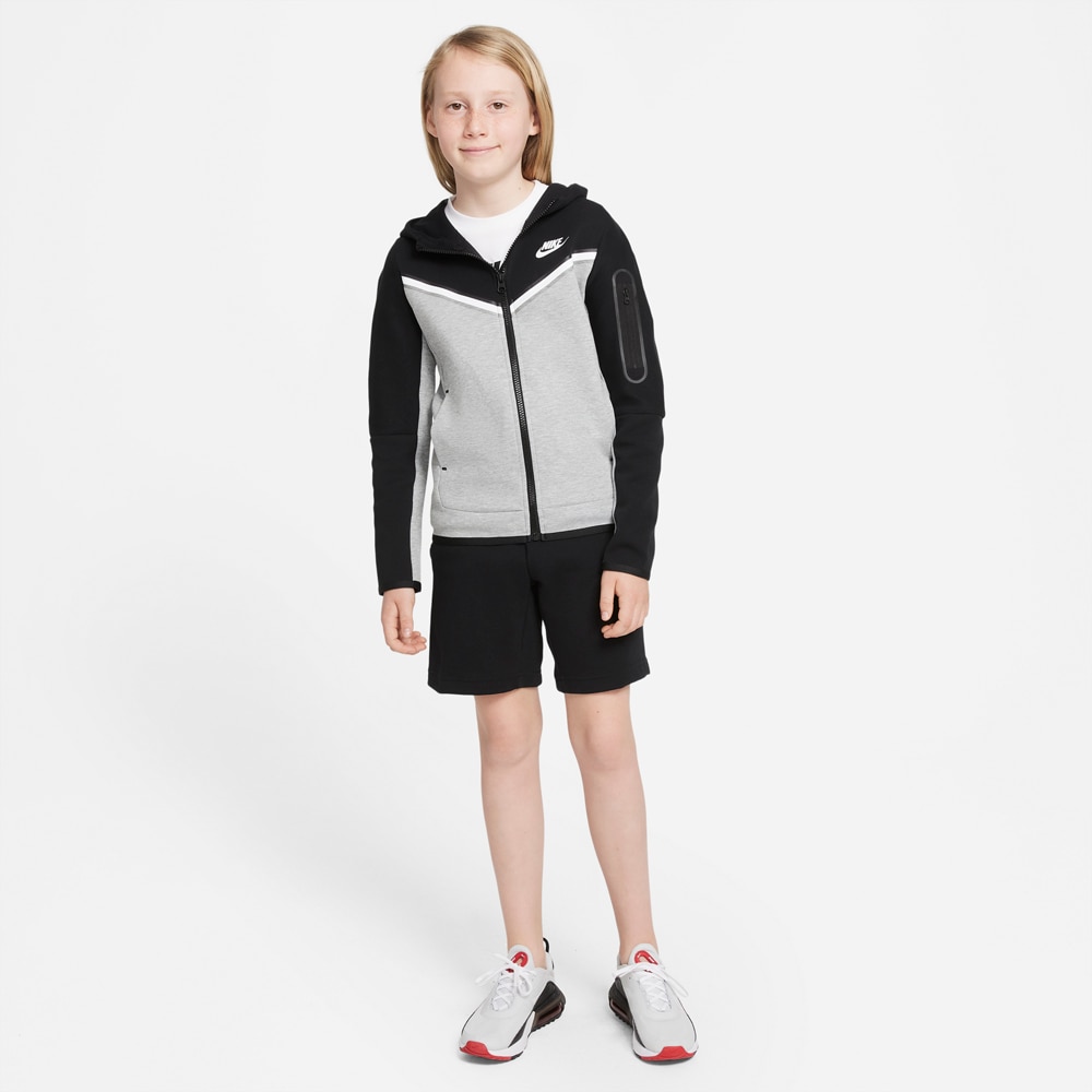 Nike Tech Fleece Hettegenser Barn Grå/Sort