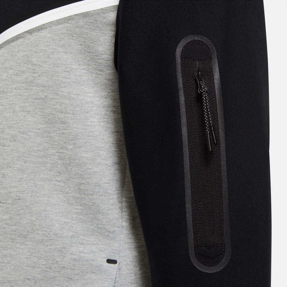 Nike Tech Fleece FullZip Hettegenser Grå/Sort