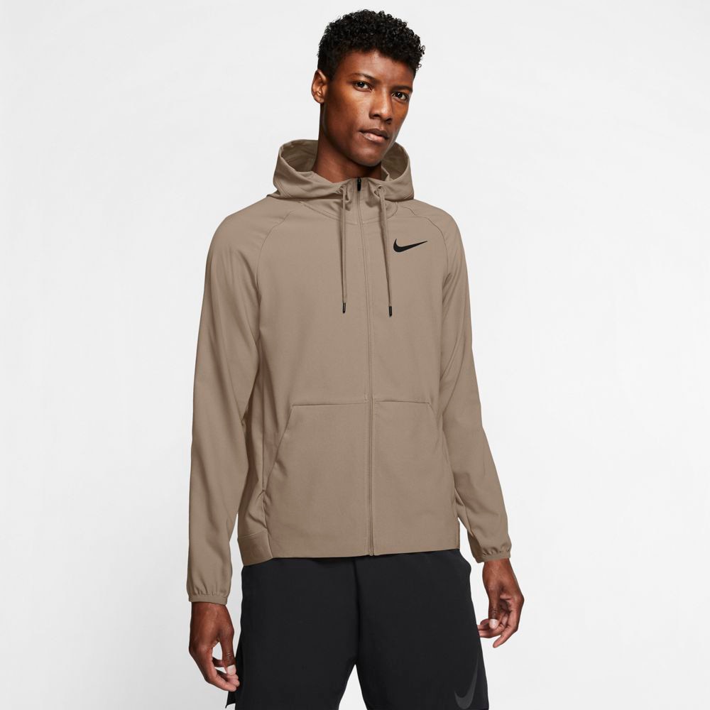 Nike Pro Flex Hoodie Hettegenser Beige 
