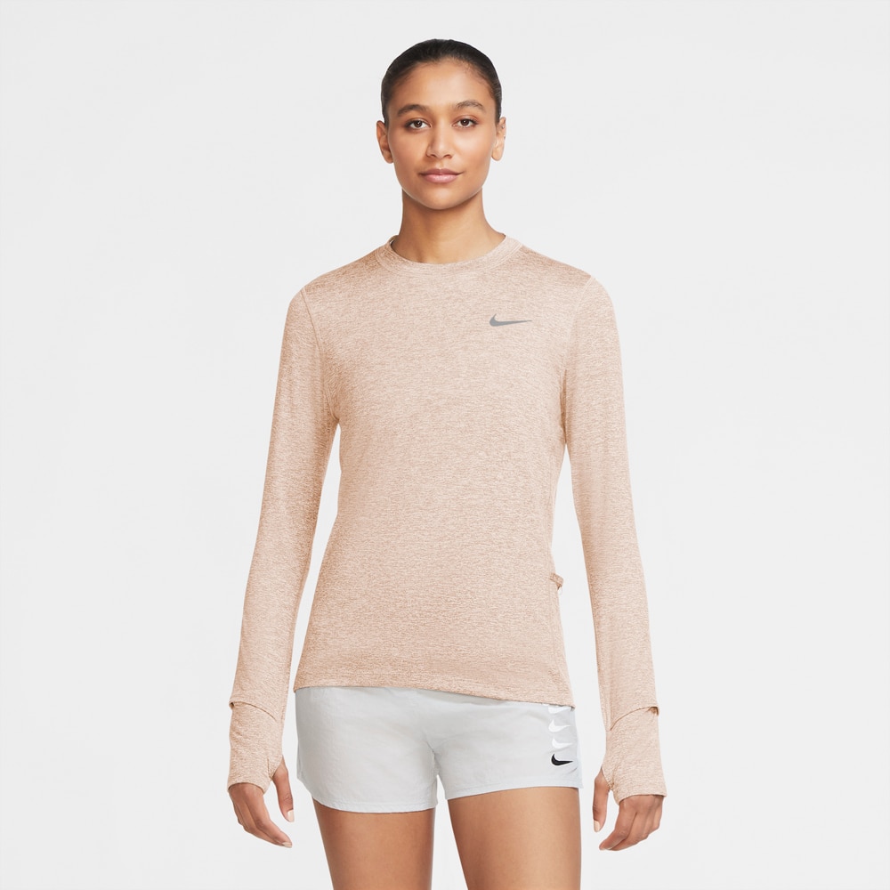 Nike Dri-Fit Element Crew Treningstrøye Dame Beige